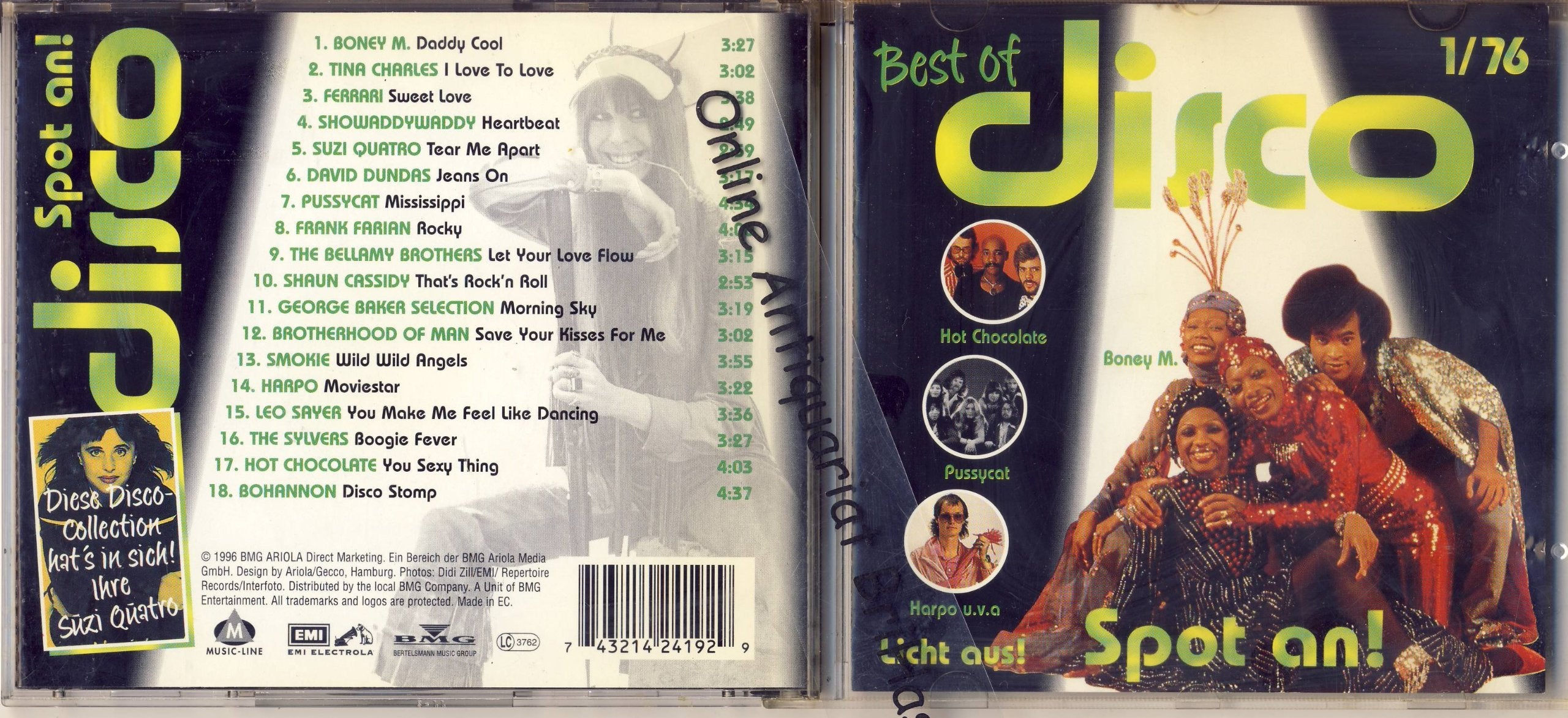 Boney M., Tina Charles, Ferrari, Shaun Cassidy, Harpo.. Music