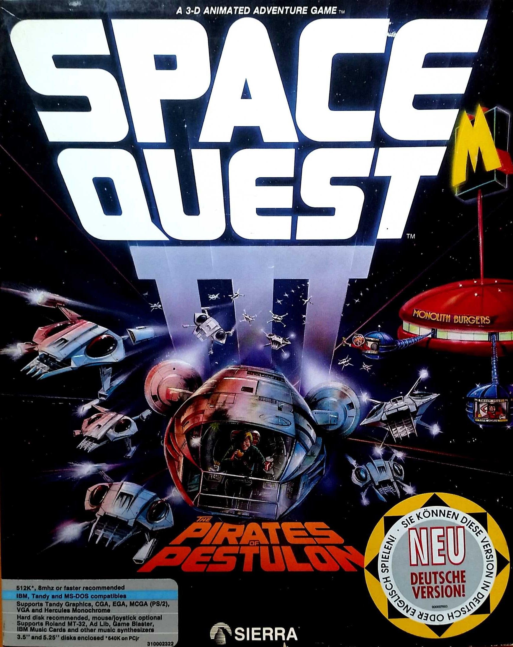 Space Quest 3 - The Pirates Of Pestulon, 1989 Older Consoles