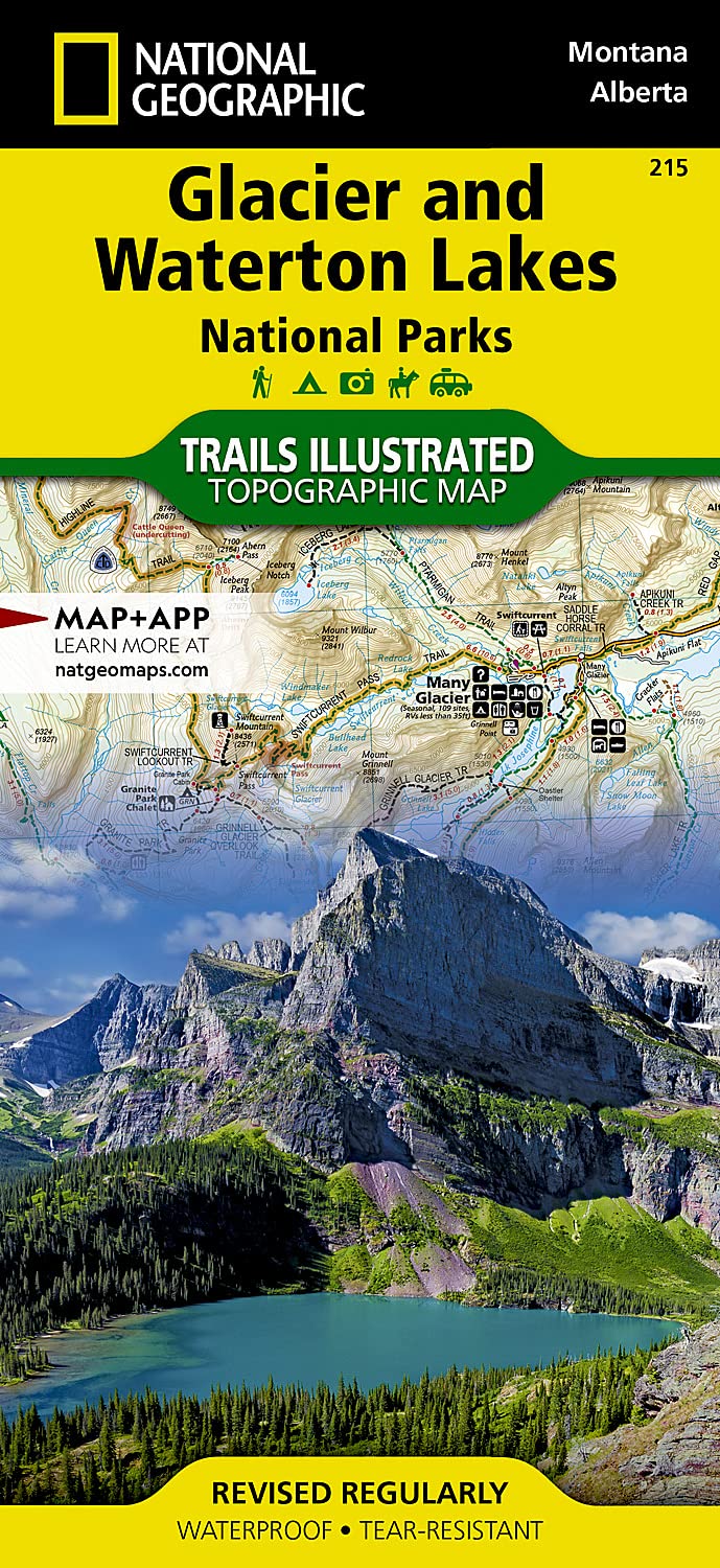 Glacier / Waterton National Park: National Geographic Trails Illustrated National Parks: Outdoor Recreation Map (National Geographic Trails Illustrated Map, Band 215) Stationery