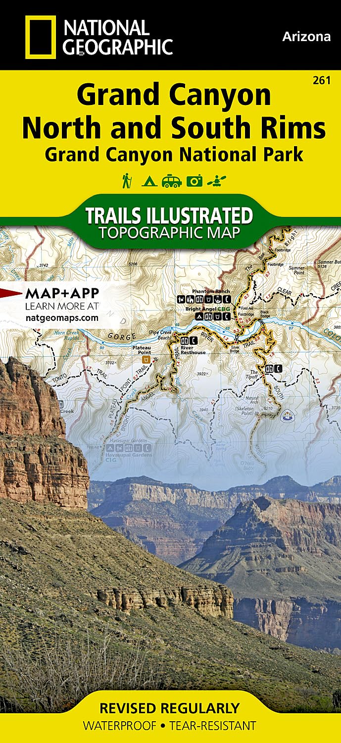 Grand Canyon, Bright Angel & North/South Rim: NATIONAL GEOGRAPHIC Trails Illustrated National Parks: Outdoor Recreation Map (National Geographic Trails Illustrated Map, Band 261) Stationery