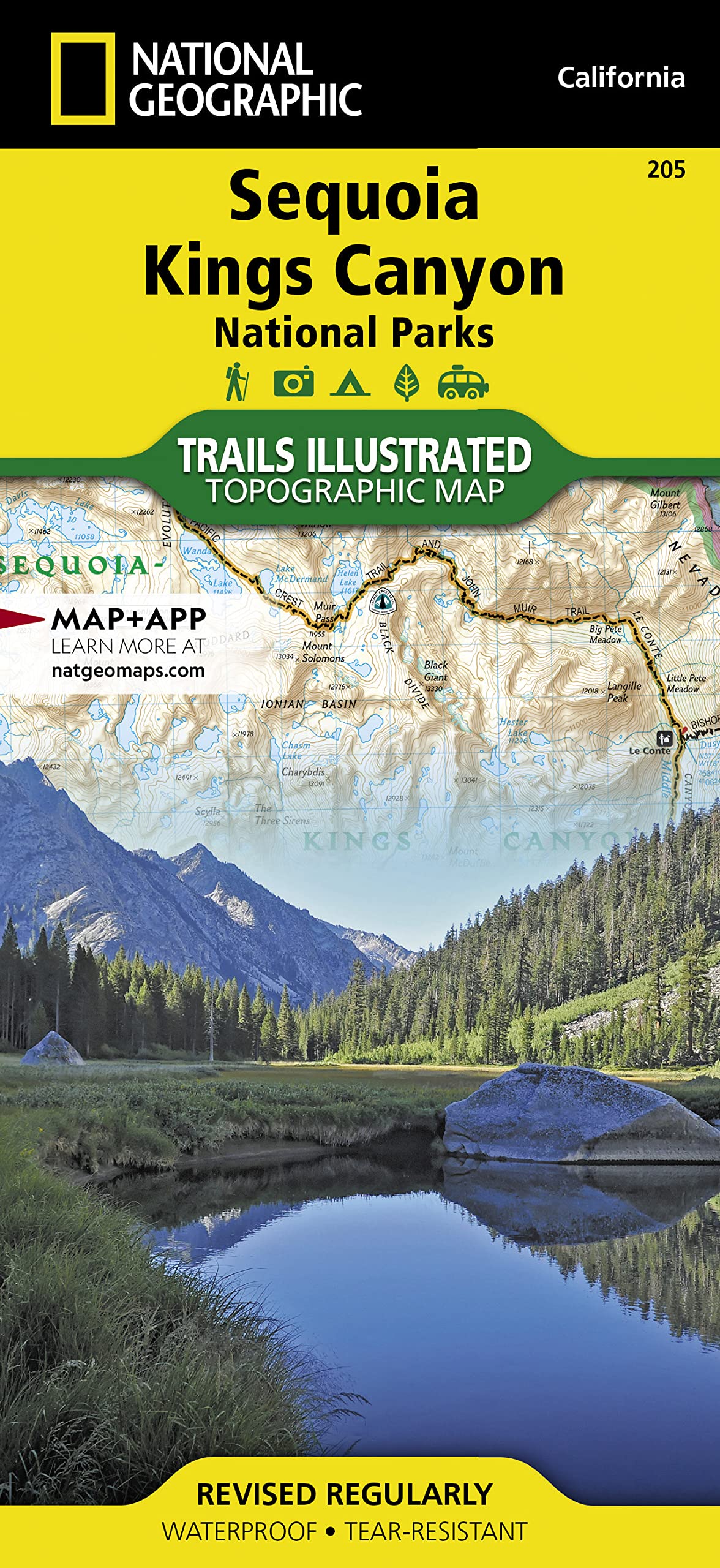 Sequoia / Kings Canyon: National Geographic Trails Illustrated Californien: Waterproof. Tear-resistent (National Geographic Trails Illustrated Map, Band 205) Stationery