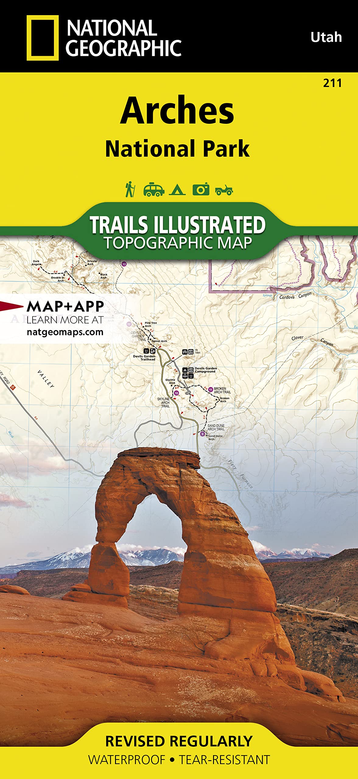Arches National Park: National Geographic Trails Illustrated Utah: Outdoor Recreation Map. Mit neuen Wanderwegen und Campingplätzen (National Geographic Trails Illustrated Map, Band 211) Leisure, Home & Garden