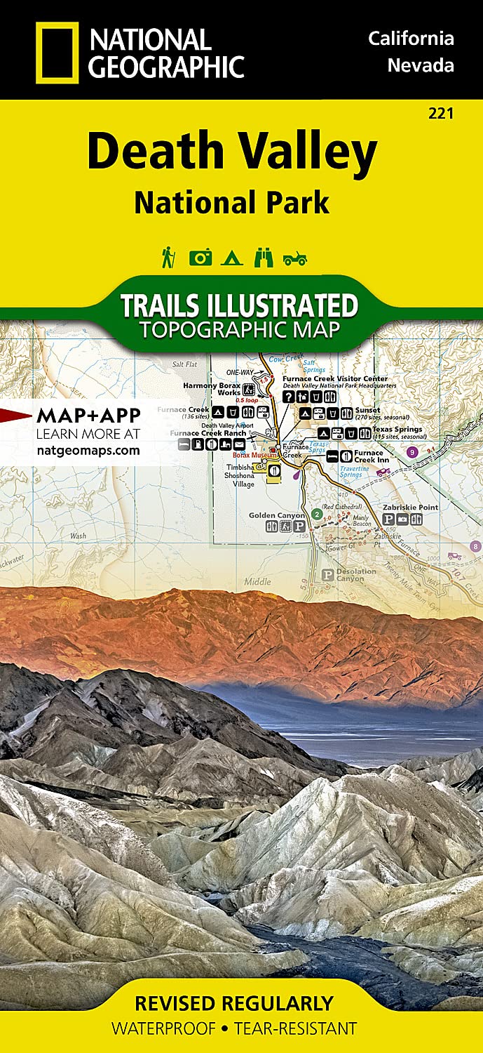 National Geographic Trails Illustrated Map Death Valley National Park: Topographic Map Stationery