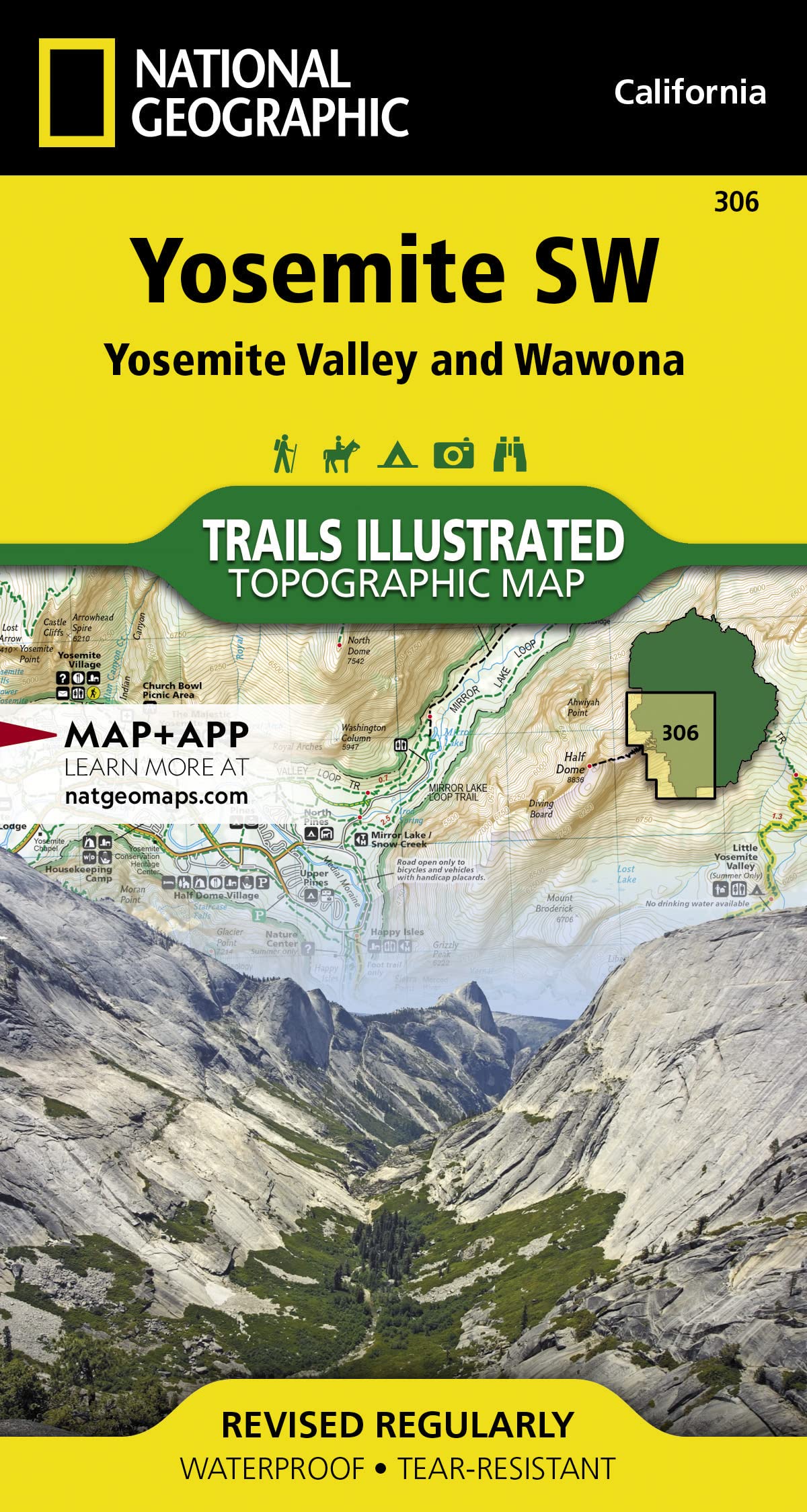 National Geographic Trails Illustrated Map Yosemite SW: Yosemite Valley & Wawona, California USA book