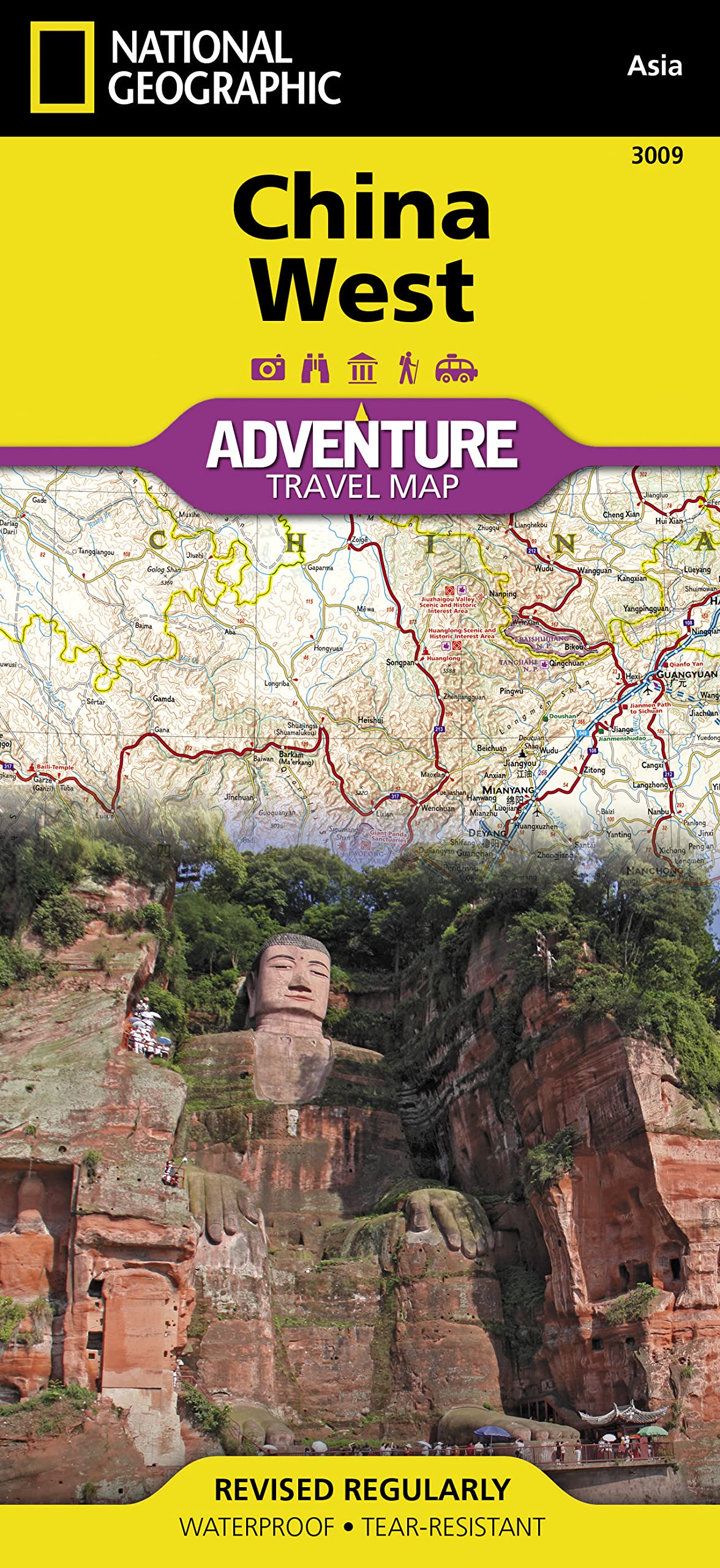 China, Westen: NATIONAL GEOGRAPHIC Adventure Maps: Protected Areas, Points of Interest, Detailed Road Network and Town Location Index Leisure, Home & Garden