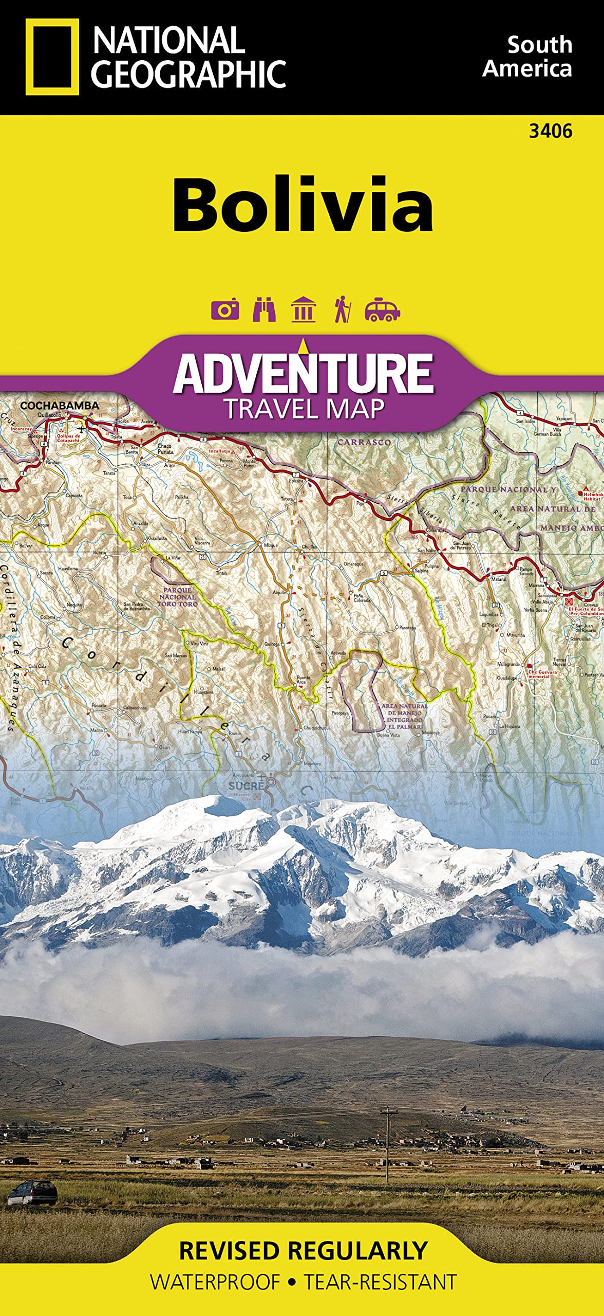 Bolivia Map: Waterproof. Tear-resistent (National Geographic Adventure Map, Band 3406) Leisure, Home & Garden