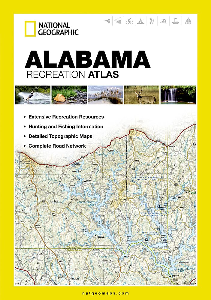 Alabama Recreation Atlas: Laminated (National Geographic) Leisure, Home & Garden