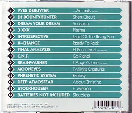 Yves Deruyter, Dj Bountyhunter, Introspective, Brainwasher, Stockhousen.. Music