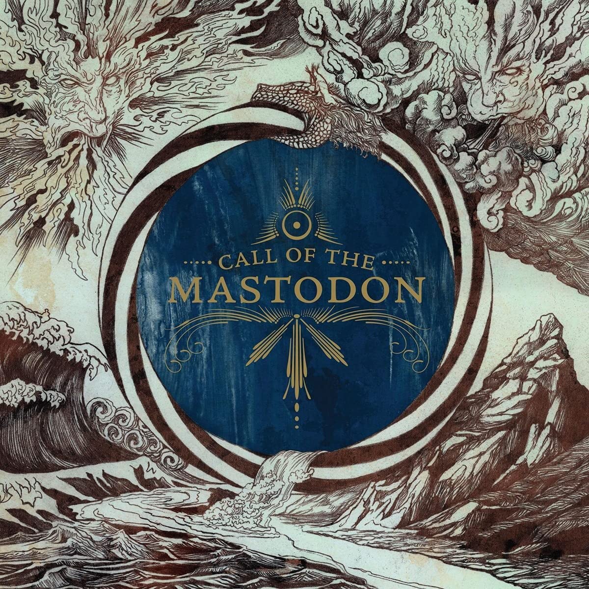 Call of the Mastodon - Blue, Gold & White / Black Splatter Vinyl Metal & Hardrock
