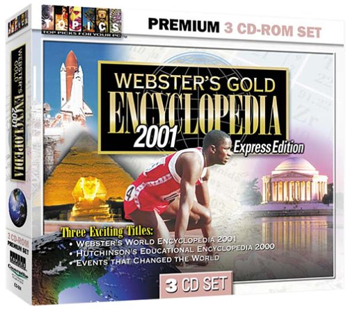 Webster's Gold Encyclopedia 2001 3 CD-ROM Set (Jewel Case) Learning