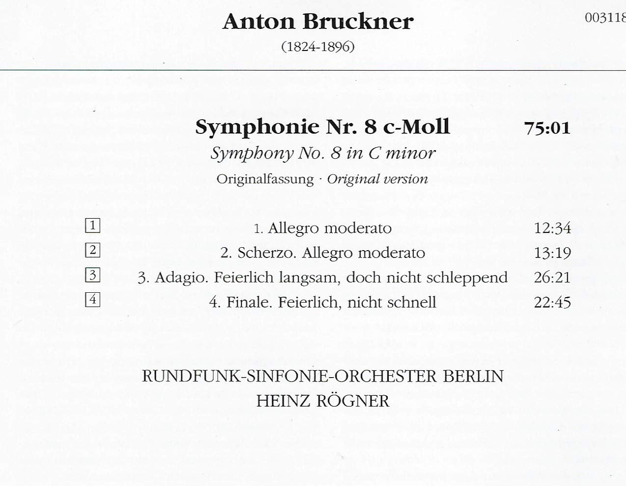 Sinfonie 8 (Originalfassung) Classical