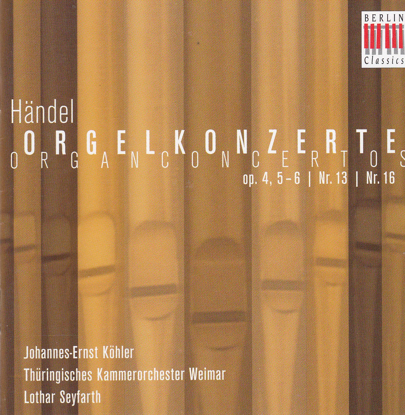 Orgelkonzerte op.4,5-6/Nr.13/Nr.16 Classical