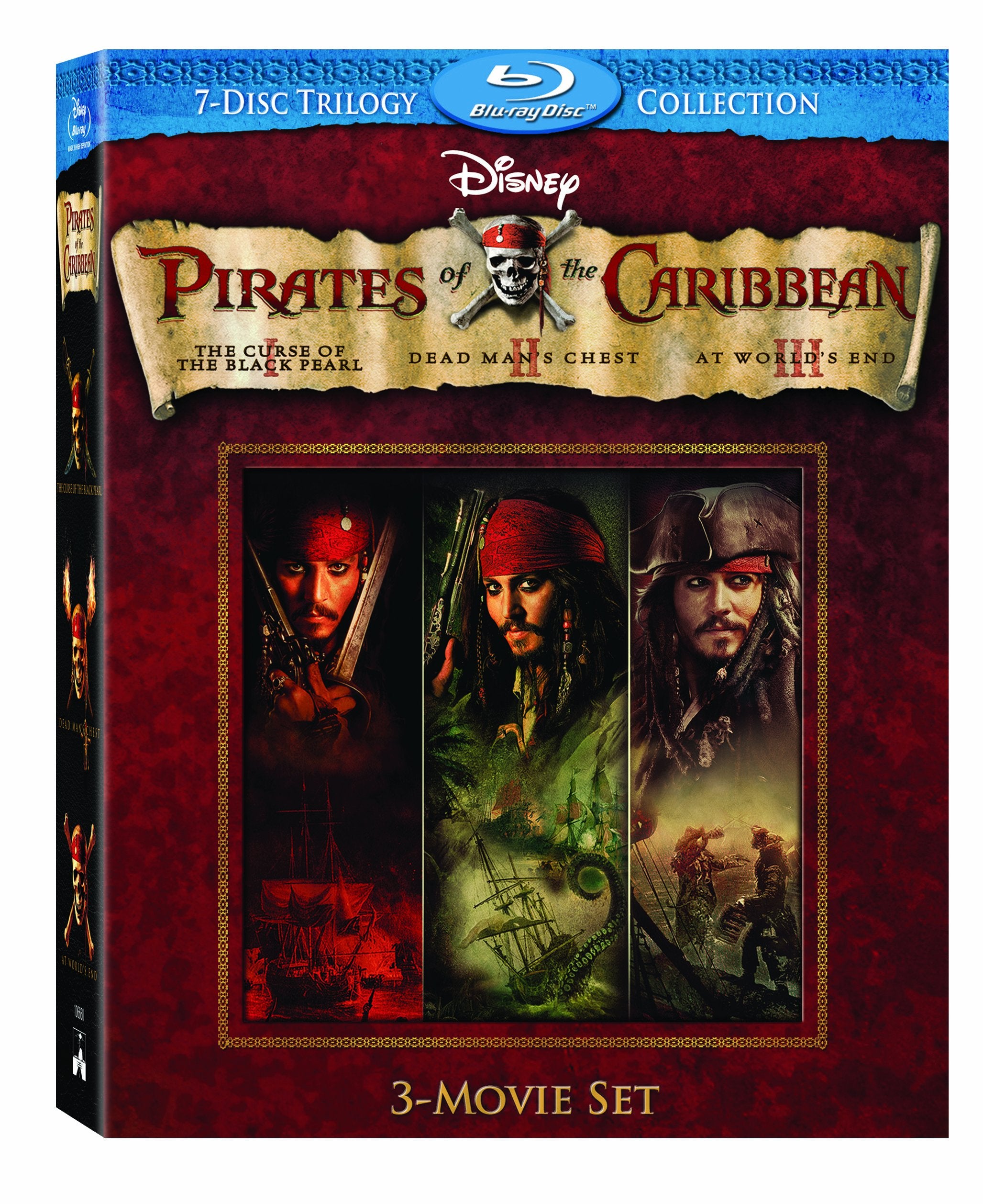 Pirates of the Caribbean Three-Movie Set (Curse of the Black Pearl / Dead Man's Chest / At World's End) (2011) Movies