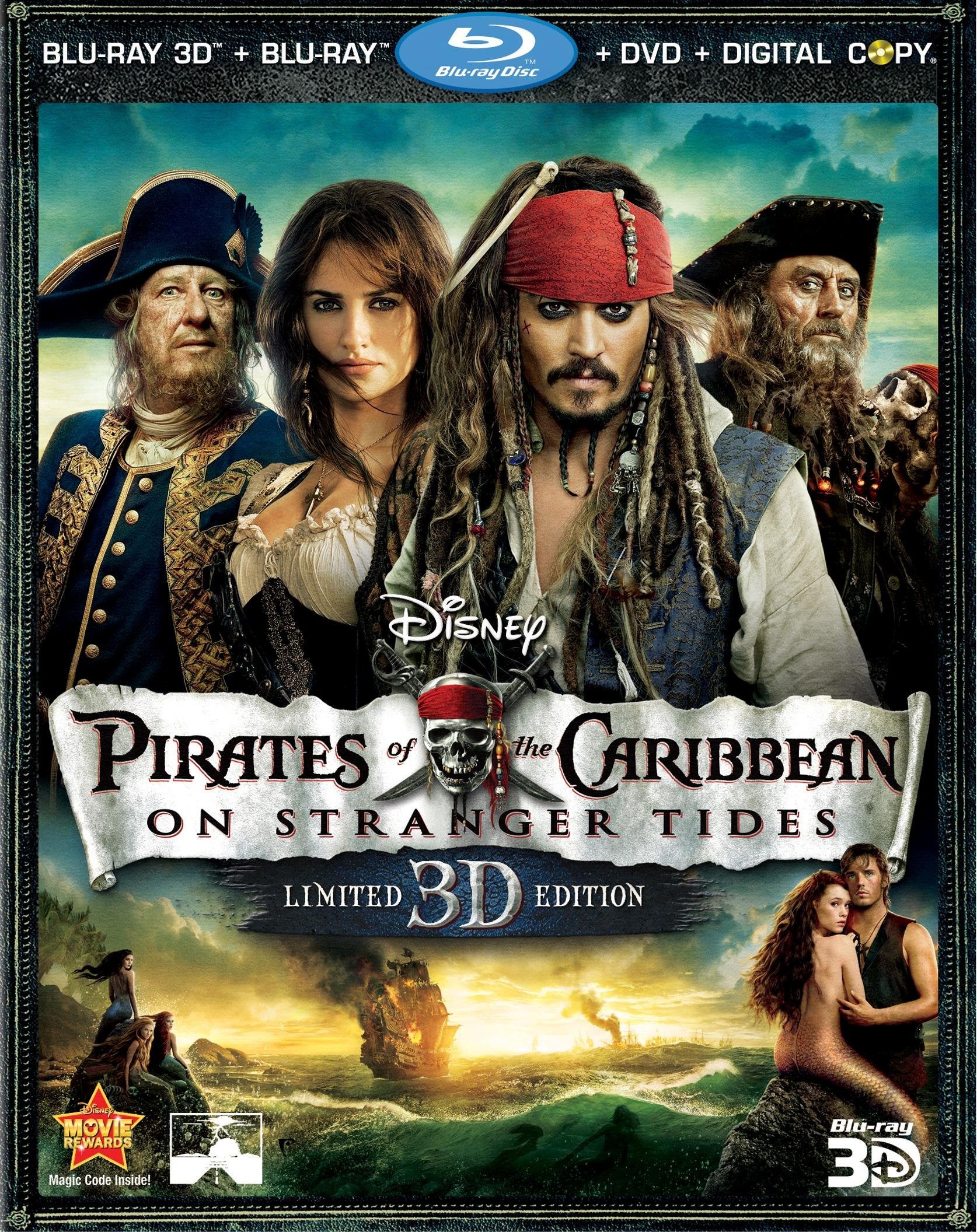 Pirates of the Caribbean: On Stranger Tides (Five-Disc Combo: Blu-ray 3D / Blu-ray / DVD / Digital Copy) Films