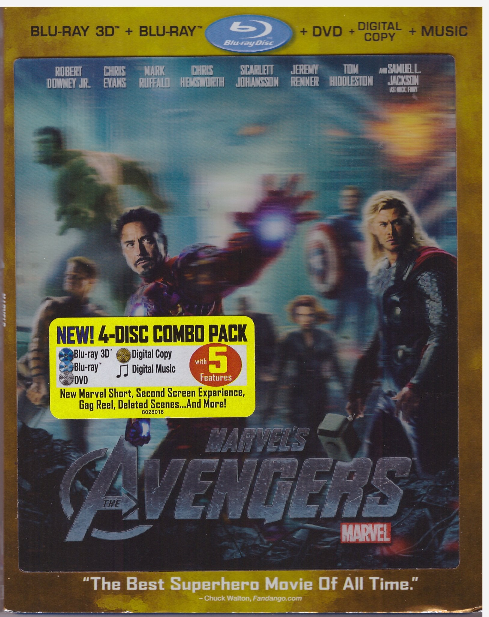 Marvel's The Avengers (Four-Disc Combo: Blu-ray 3D/Blu-ray/DVD + Digital Copy + Digital Music Download) dvd