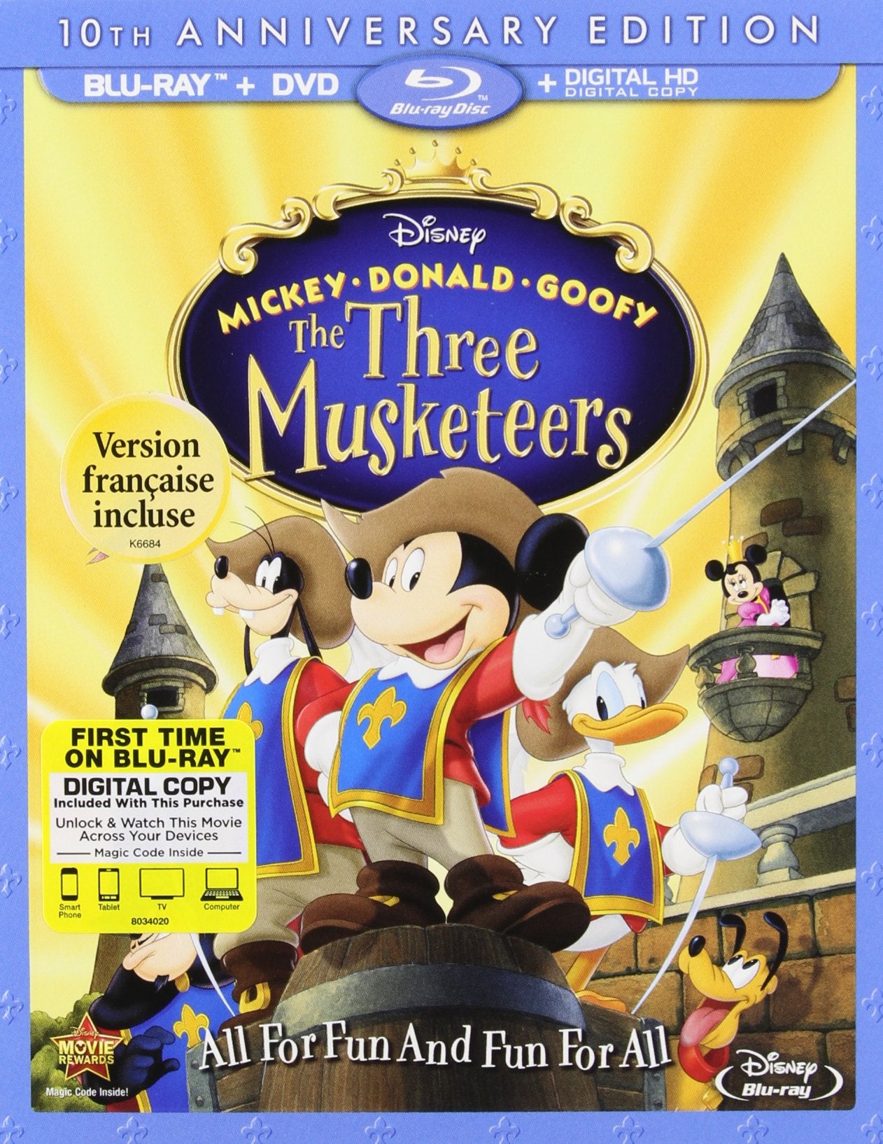 Mickey Donald Goofy: Three Musketeers 10th Anniv dvd
