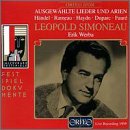 Léopold Simoneau ~ Selected Lieder and Arias cd