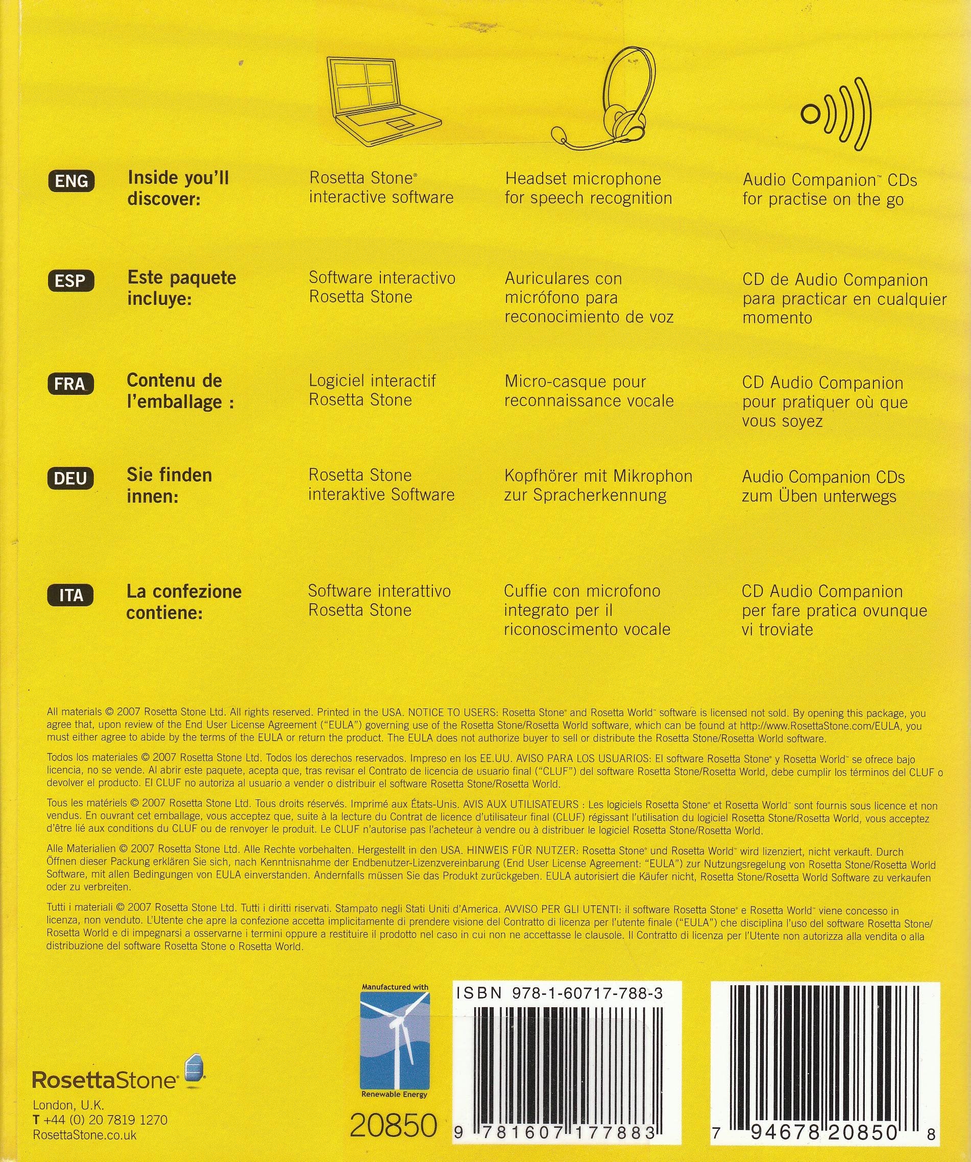 Rosetta Stone Version 3: Spanisch (Spanien) Stufe 1 Persnliche Edition inkl. Audio Companion software