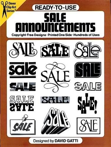 Ready-To-Use Sale Announcements (Dover Clip Art Ready-to-Use) Film, Art & Culture