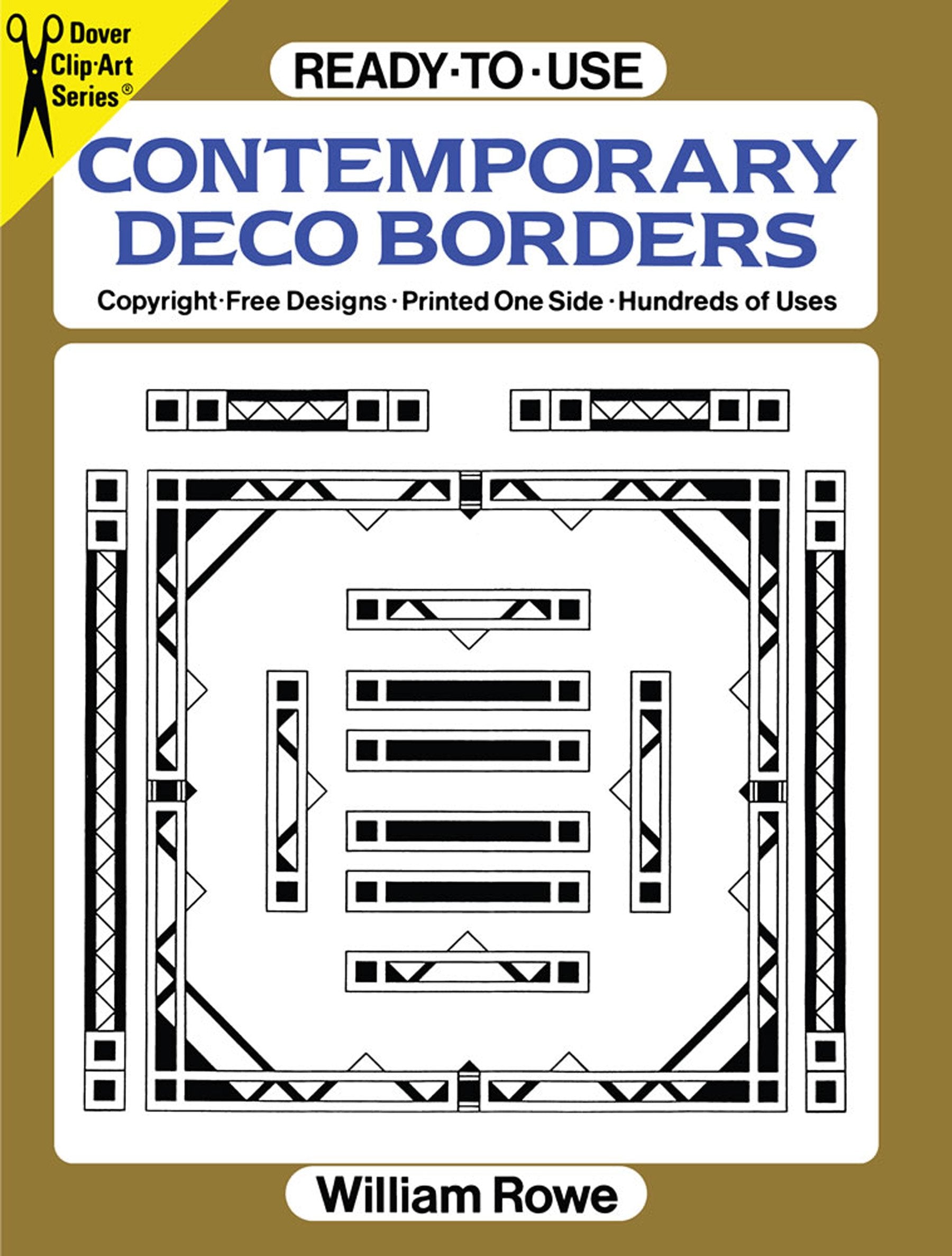 Ready-To-Use Contemporary Deco Borders (Clip-Art Series) Film, Art & Culture