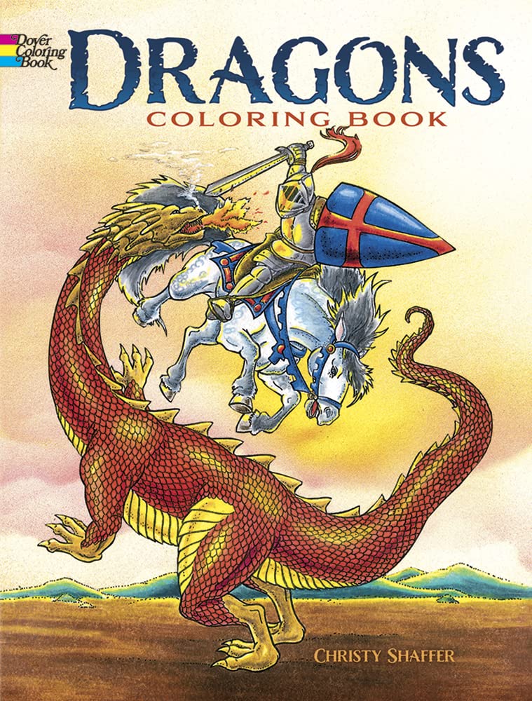 Dragons (Dover Fantasy Coloring Books) Posters