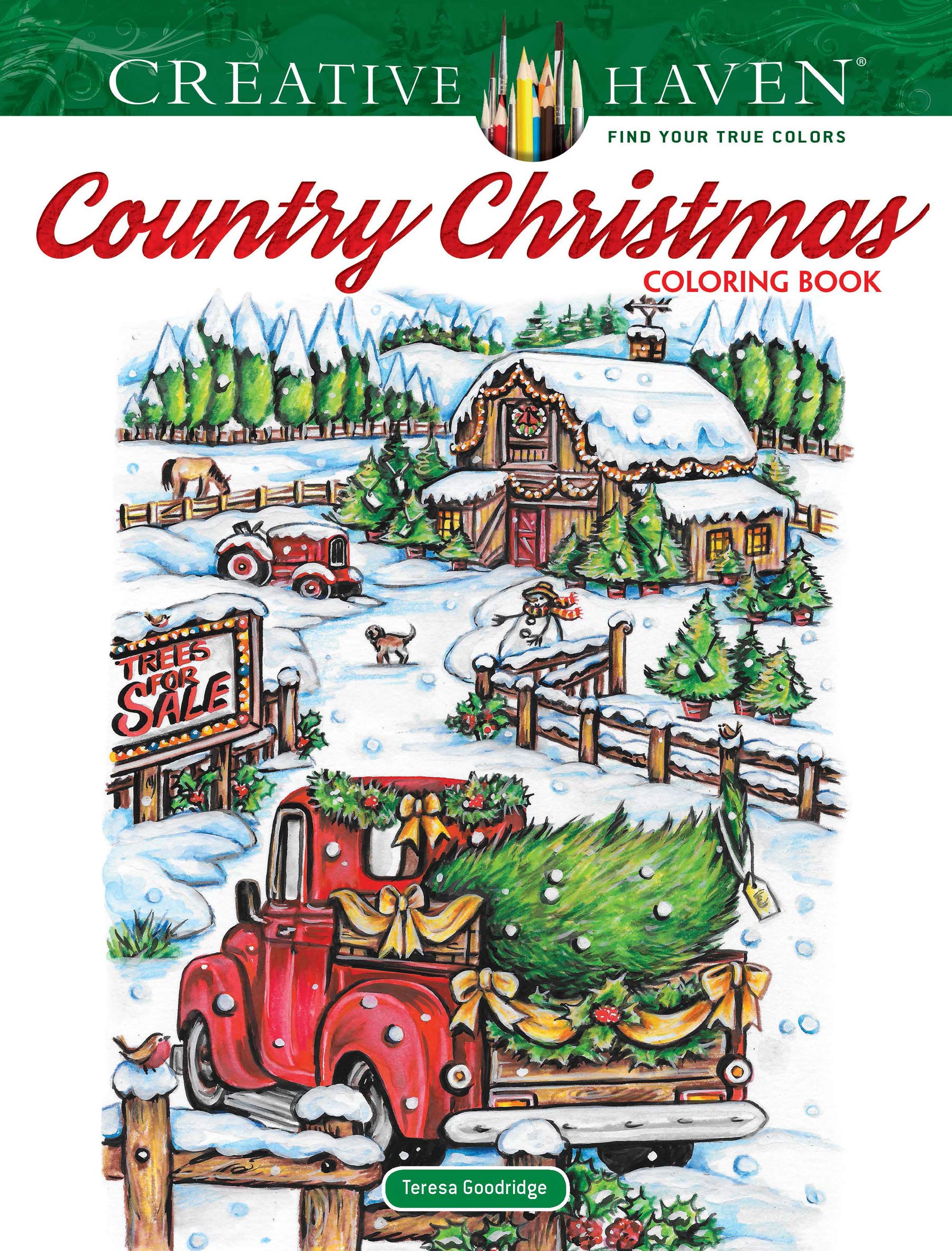 Country Christmas Coloring Book (Creative Haven Coloring Books) Hobbies & Crafts