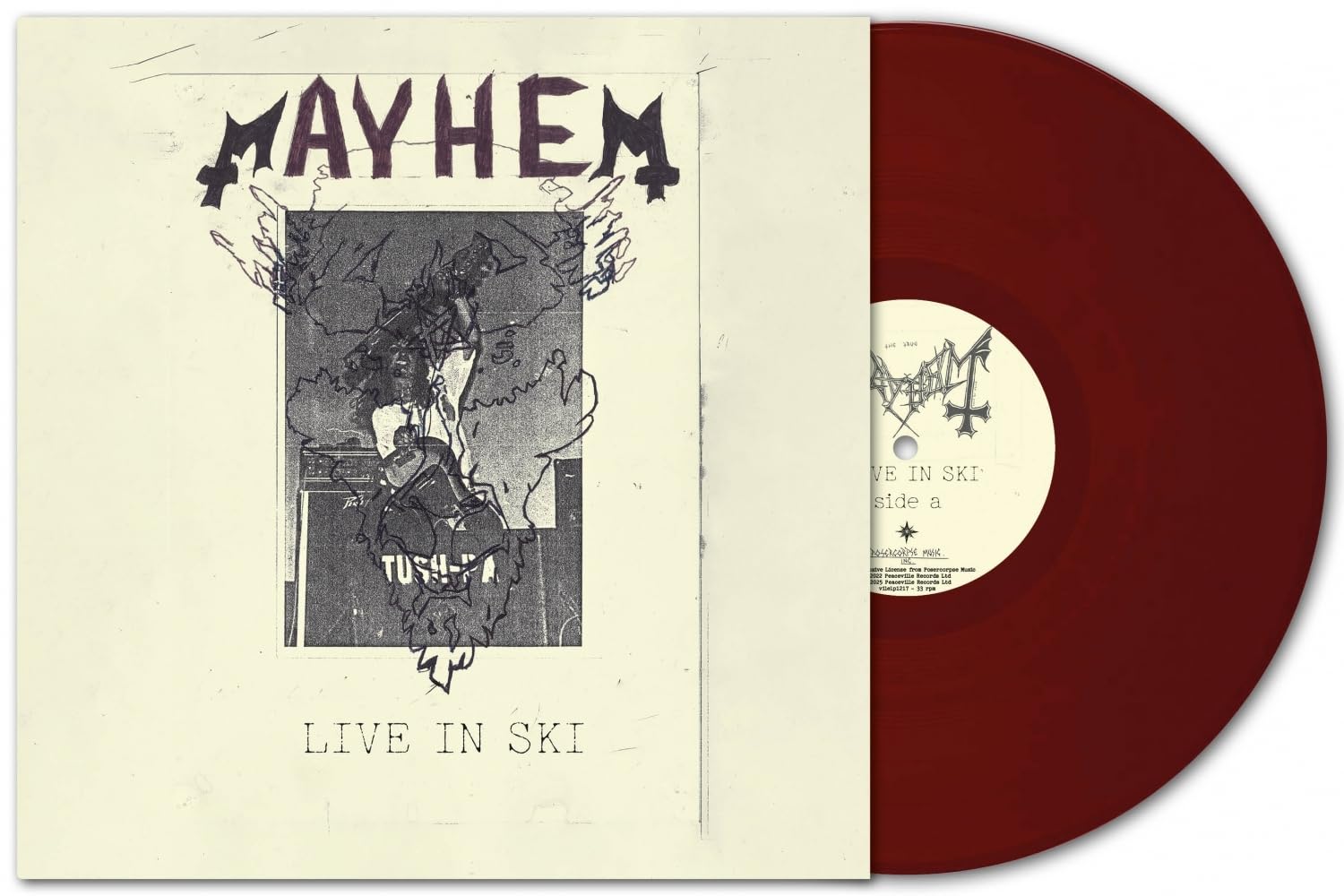Live In Ski - 140gm Oxblood Vinyl with Etched B-side Metal & Hardrock