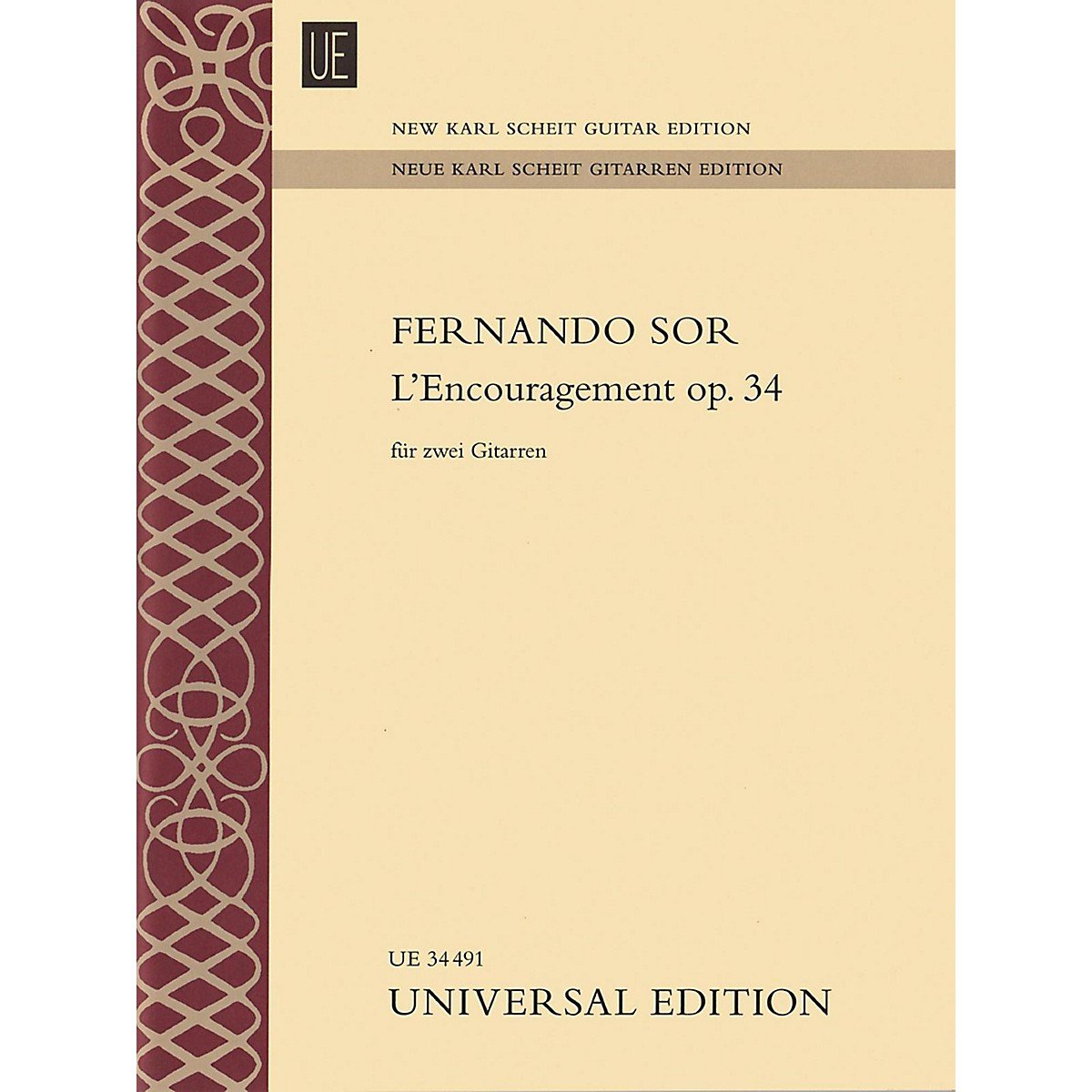 Carl Fischer L'Encouragement Op. 34 - Guitar Duet Books