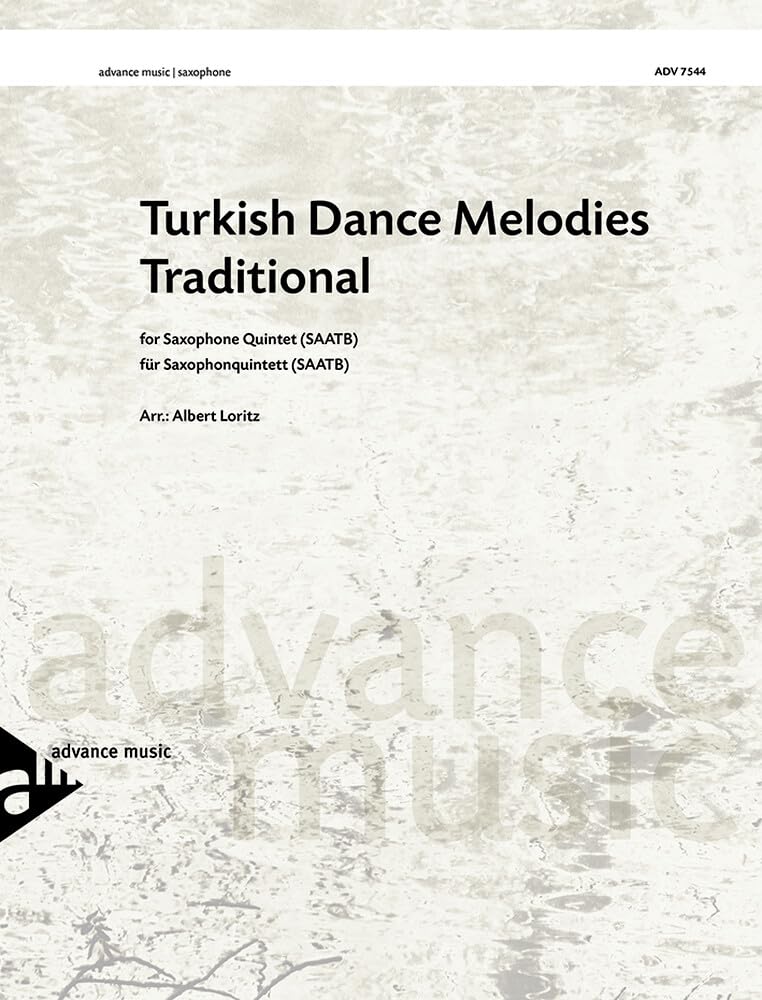 Turkish Dance Melodies: Traditional. 5 saxophones (SAATBar). Partition et parties. book