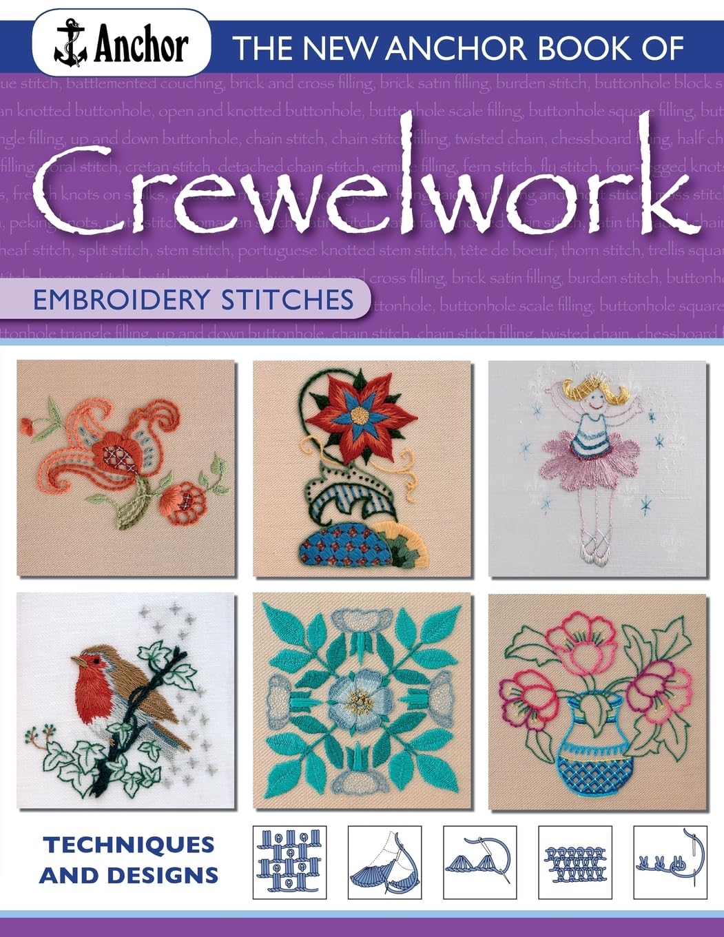 The New Anchor Book of Crewelwork Embroidery Stitches book