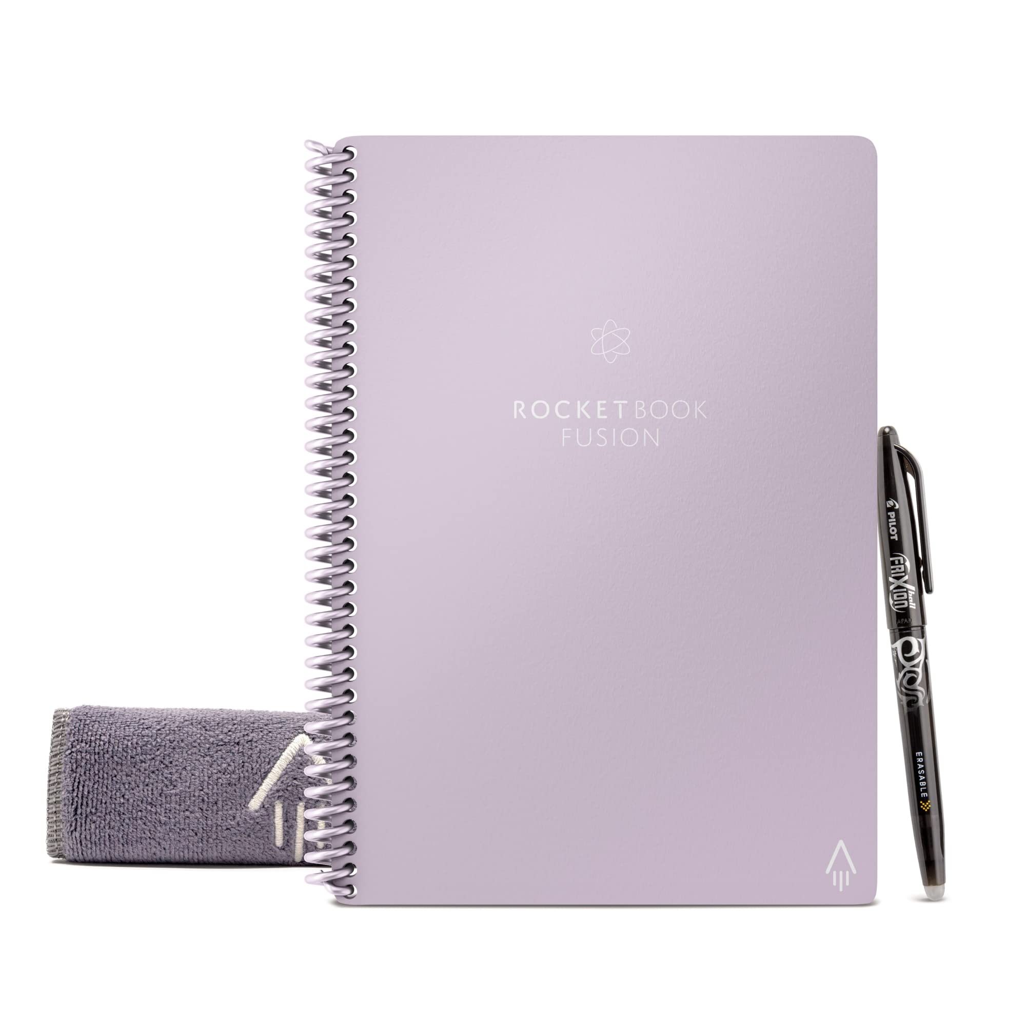 Rocketbook Fusion Smart Carnet réutilisable format exécutif, 15,2 x 21,4 cm, 7 sujets, 21 feuilles, lilas book