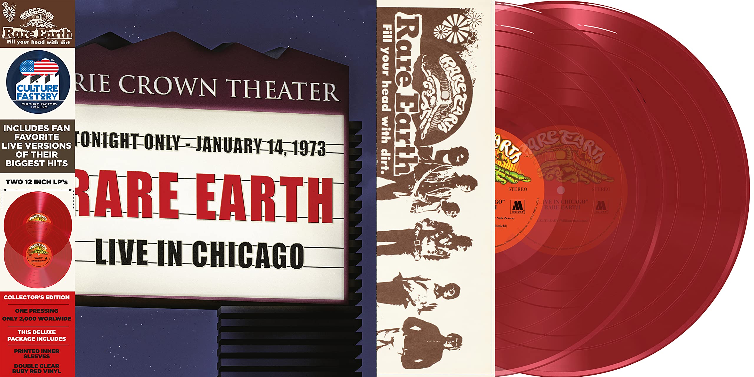Live In Chicago - Double LP 30cm Rouge Rubis cd