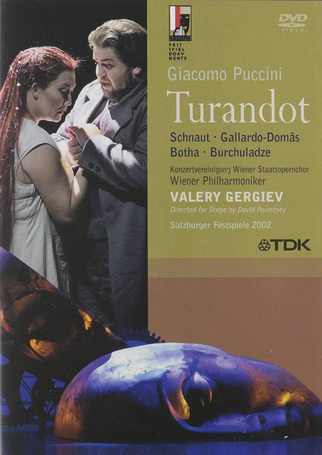 Puccini - Turandot / Gabriele Schnaut, Johan Botha, Robert Tear, Paata Burchuladze, Valery Gergiev, Salzburg Opera dvd