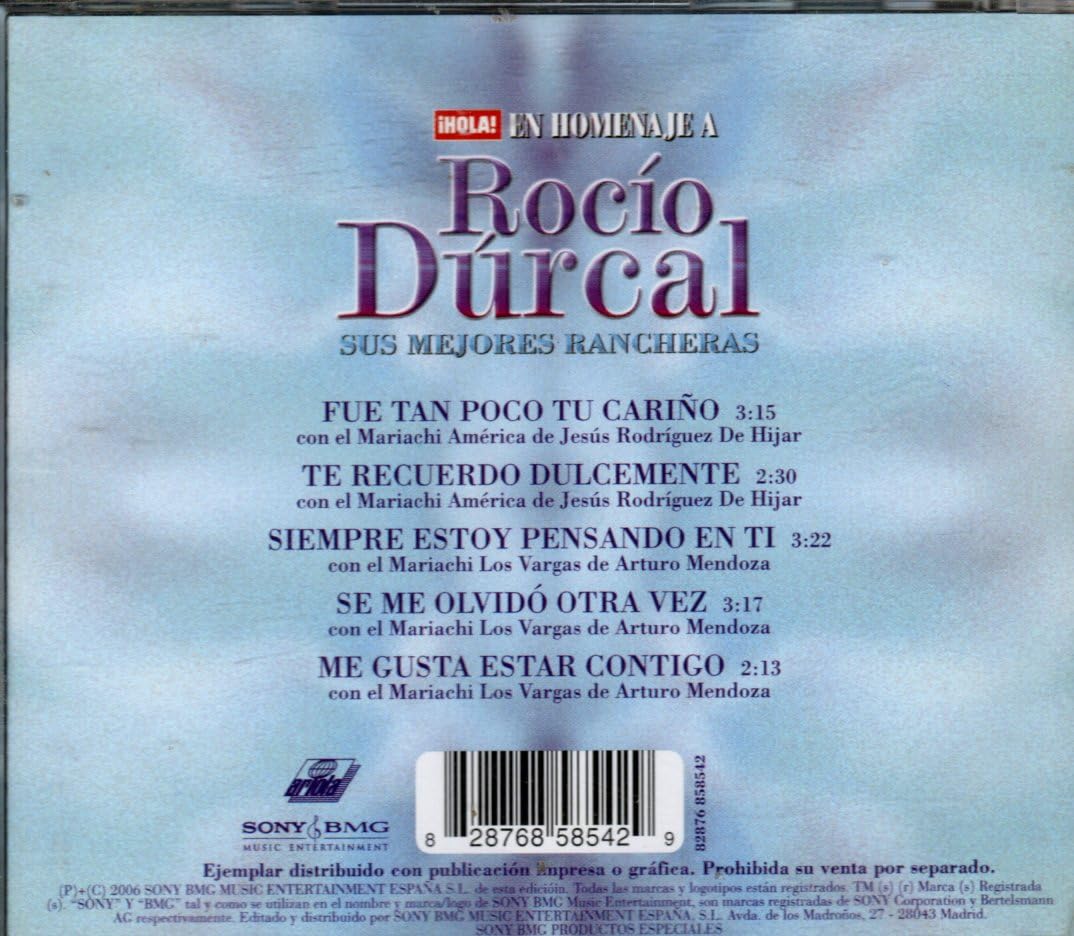 Homenaje a Rocío Durcal, sus mejores rancheras Music