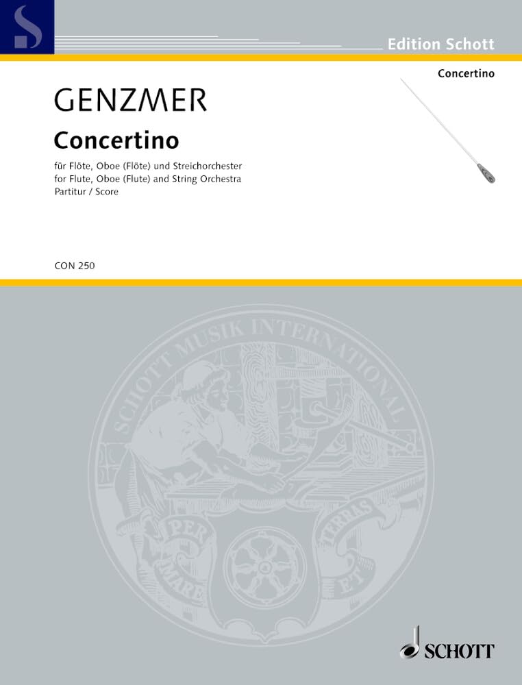 Concertino: GeWV 181. flute, oboe (2. flute) and string orchestra. Partition. book