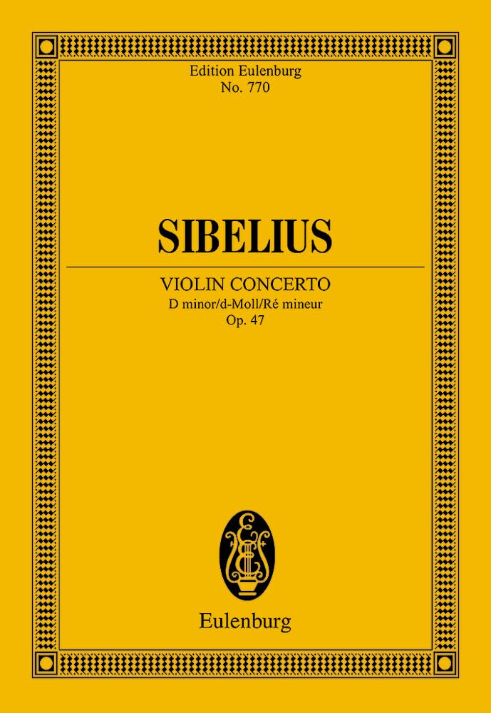 Violinkonzert d-Moll: op. 47. Violine und Orchester. Studienpartitur. (Eulenburg Studienpartituren) Sheet Music