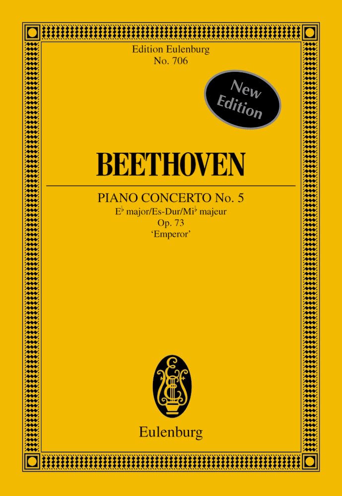 Konzert Nr. 5 Es-Dur: "Emperor". op. 73. Klavier und Orchester. Studienpartitur. (Eulenburg Studienpartituren) Arts & Music
