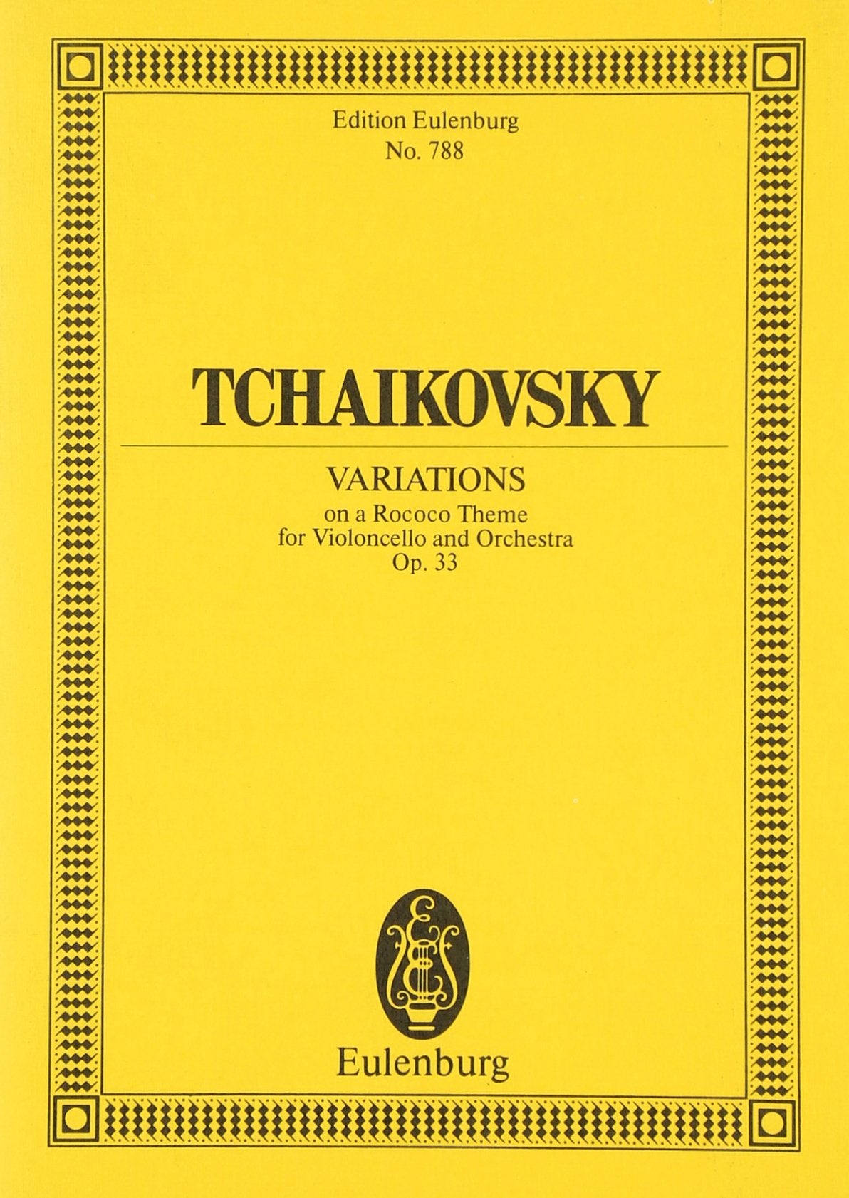Rokoko-Variationen: op. 33. Violoncello und Orchester. Studienpartitur. (Eulenburg Studienpartituren) Sheet Music