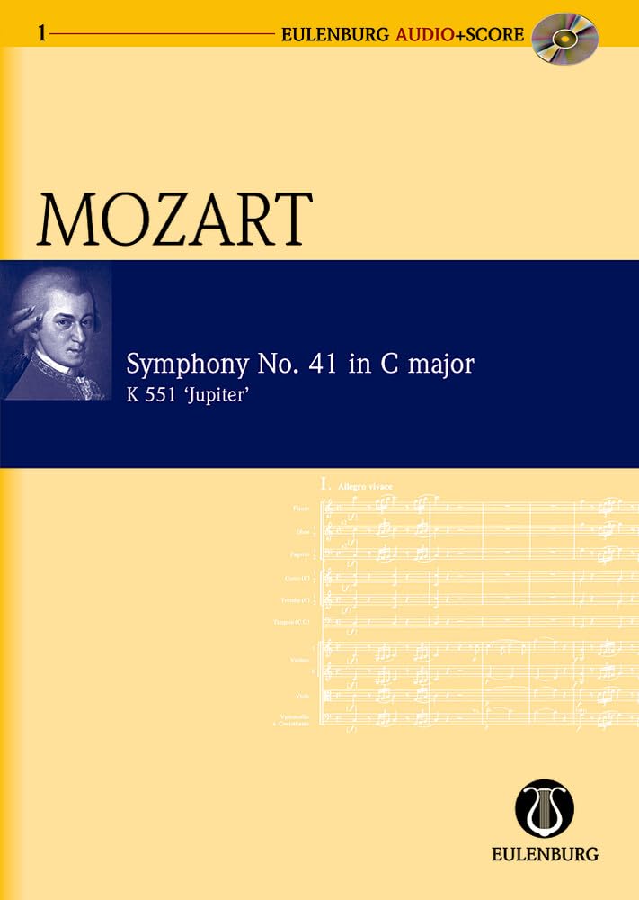 Sinfonie Nr. 41 C-Dur: "Jupiter". KV 551. Orchester. Studienpartitur. (Eulenburg Audio+Score) Sheet Music