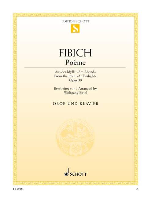 Poème: from the Idyll "At Twilight". op. 39. oboe and piano. Sheet Music