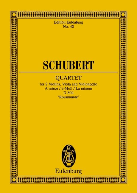 Quatuor à cordes La mineur: "Rosamunde". op. 29. D 804. string quartet. Partition d'étude. book