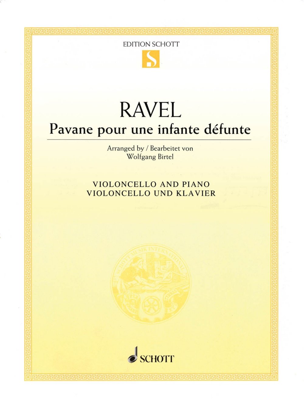 Pavane pour une infante défunte: cello and piano. Sheet Music