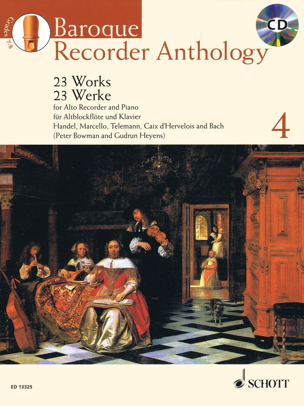 Baroque Recorder Anthology: 23 Works for Alto Recorder with Piano Accompaniment. Vol. 4. Alt-Blockflöte und Klavier. Ausgabe mit CD. (Schott Anthology Series) Sheet Music