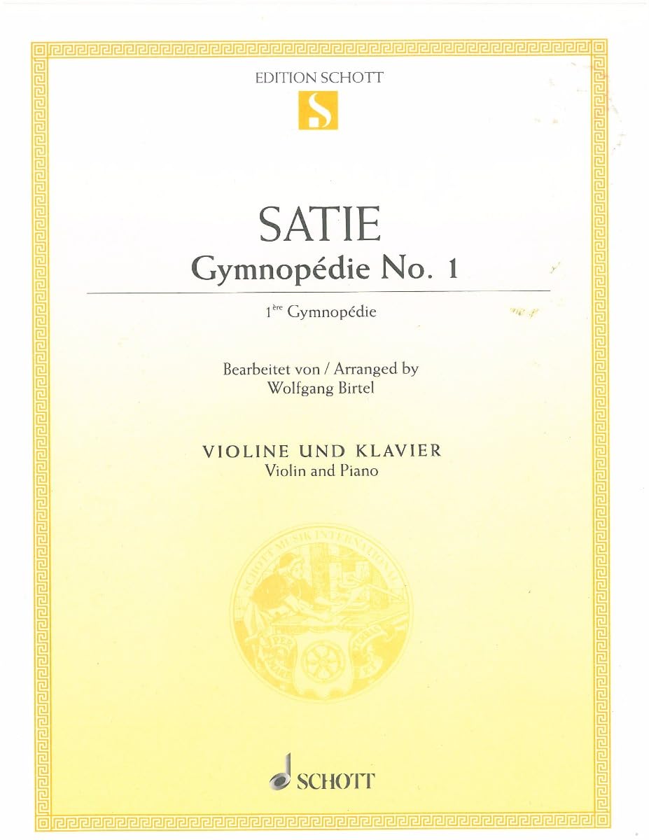 1ère Gymnopédie: violin and piano. Sheet Music