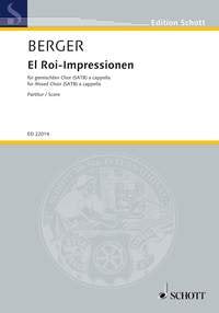 El Roi-Impressionen: gemischter Chor (SSAATTBB) a cappella. Chorpartitur. (Edition Schott) Sheet Music