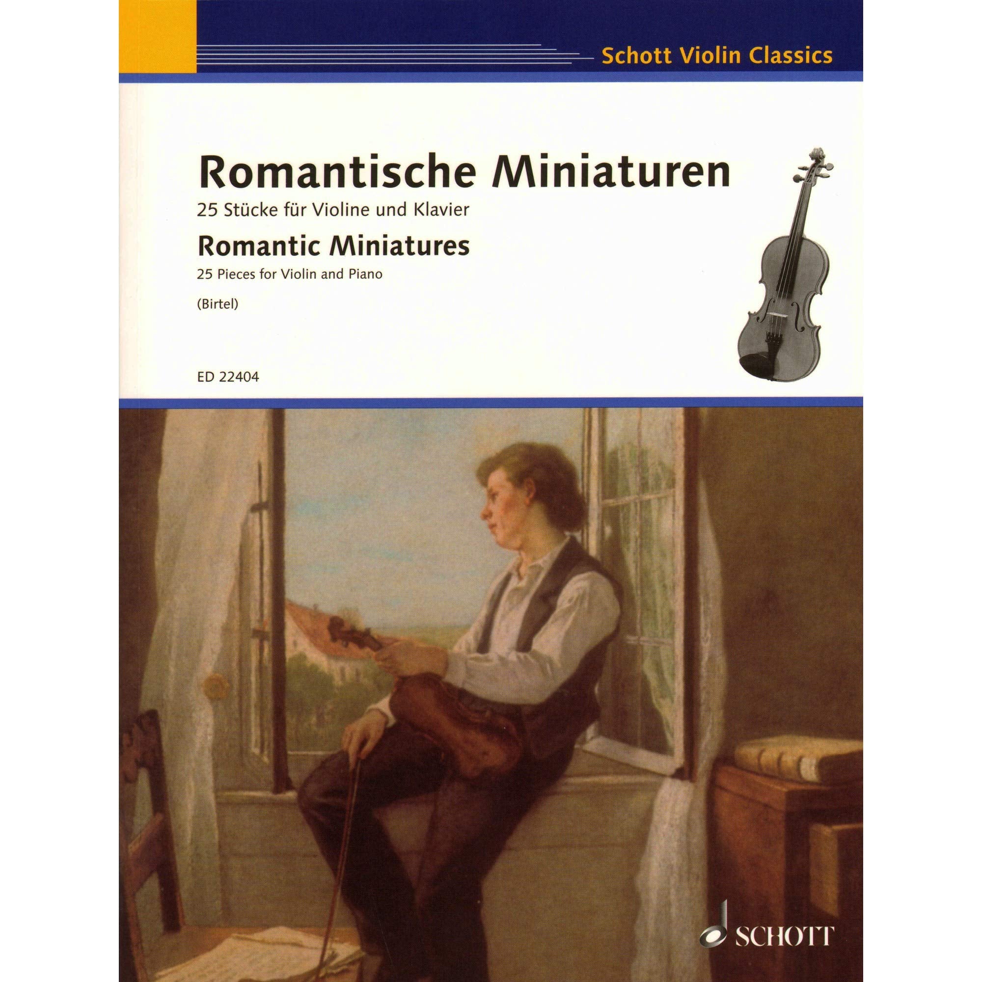 Miniatures romantiques: 25 Pieces. violin and piano. book