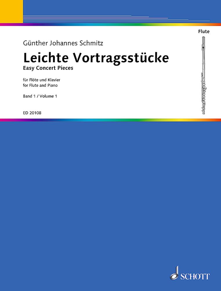 Pièces de concert faciles: flute and piano. book