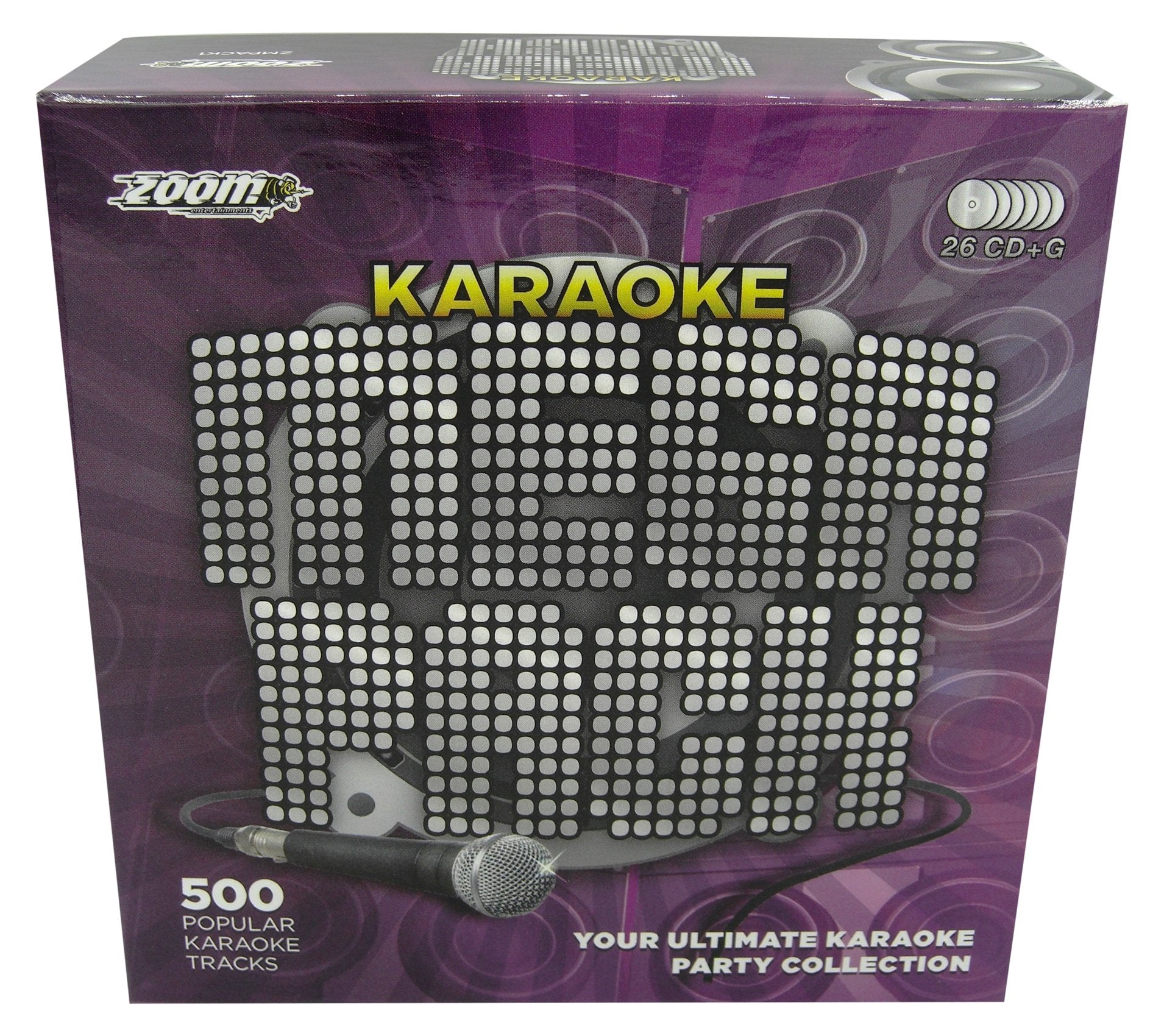 Zoom Karaoke Megapack - 500 of the Greatest Ever Karaoke Songs - 26 CD+G Discs Music for Children