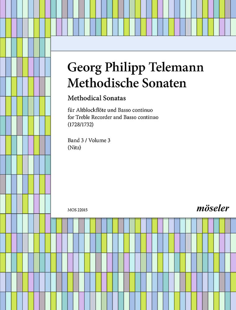Methodische Sonaten: "Sonate metodiche", 1728 und 1732. Band 3. Alt-Blockflöte und Basso continuo. Sheet Music