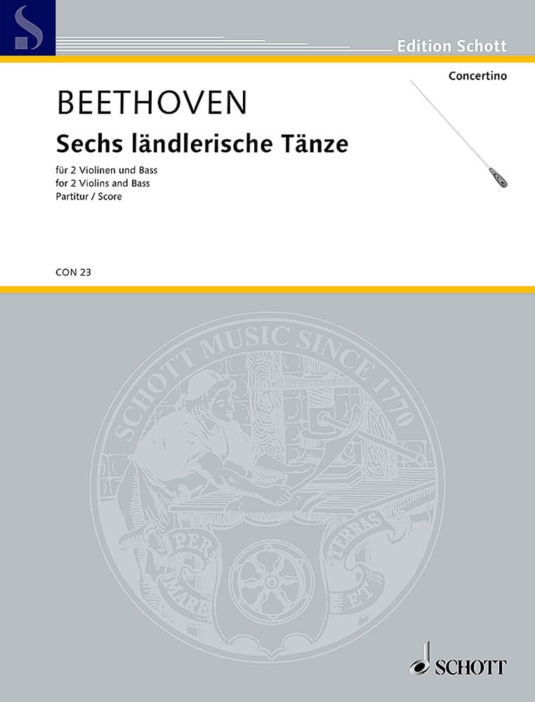 Sechs ländlerische Tänze D-Dur: Streichorchester (2 Violinen und Bass). Partitur. (Concertino) Sheet Music